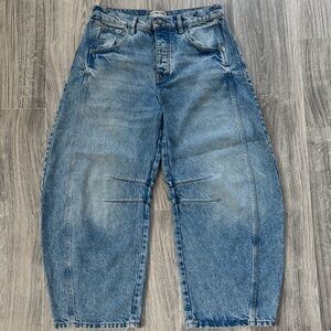 We The Free Good Luck Mid-Rise Barrel Jeans